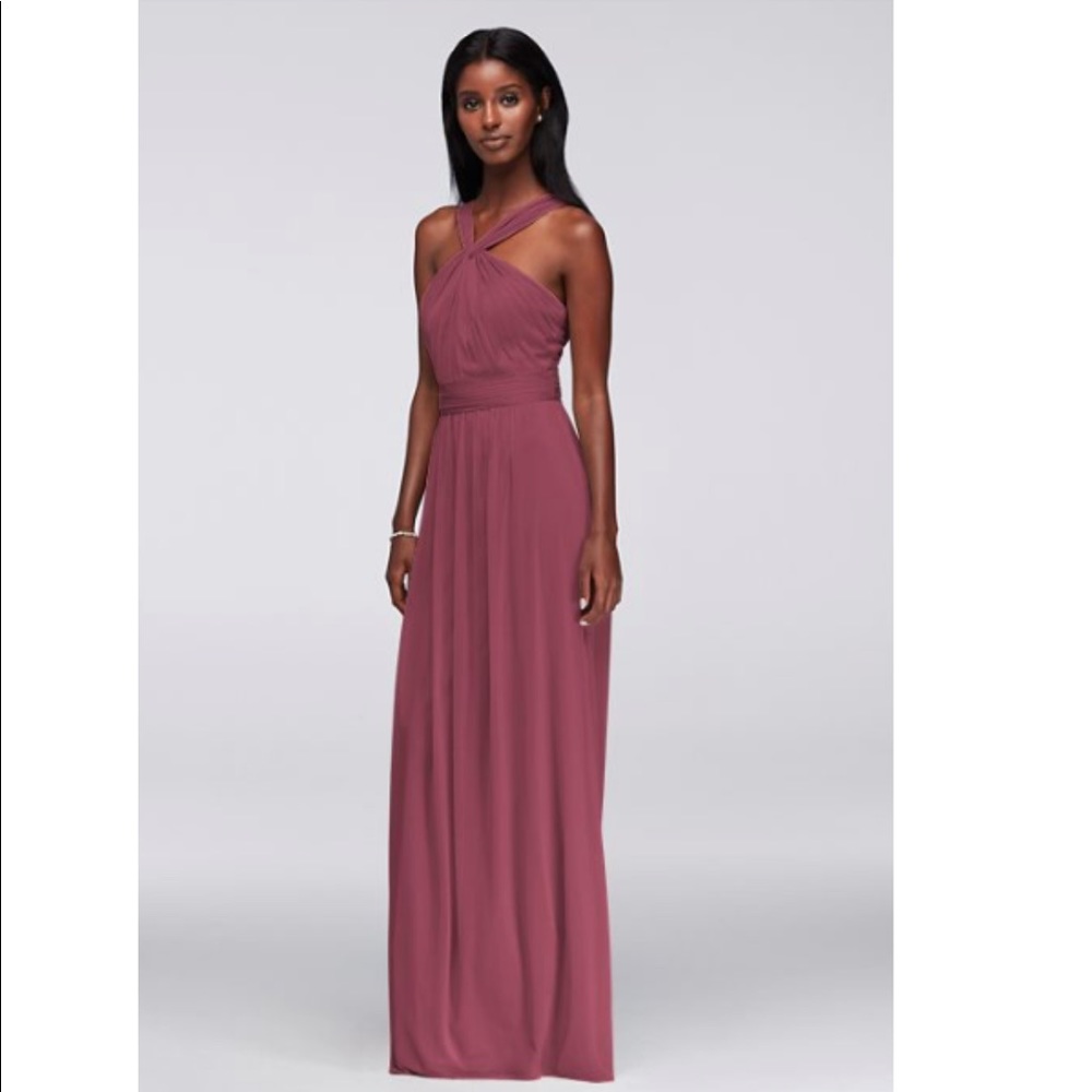 David’s Bridal “Chianti” color bridesmaid dress